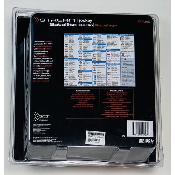 Sirius XACT Stream Jockey Plug & Play SATELLITE RADIO RECEIVER Universal Kit NOB - Picture 3 of 3